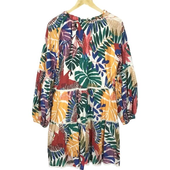 Farm Rio Off White Macaw Mini Dress NWOT - Picture 13 of 16